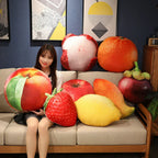 Plush Fruit Cushion Lifelike Design Washable