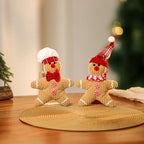 Plush Gingerbread Figure Soft Durable Fabric No Assembly