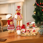 Plush Gingerbread Figure Soft Durable Fabric No Assembly