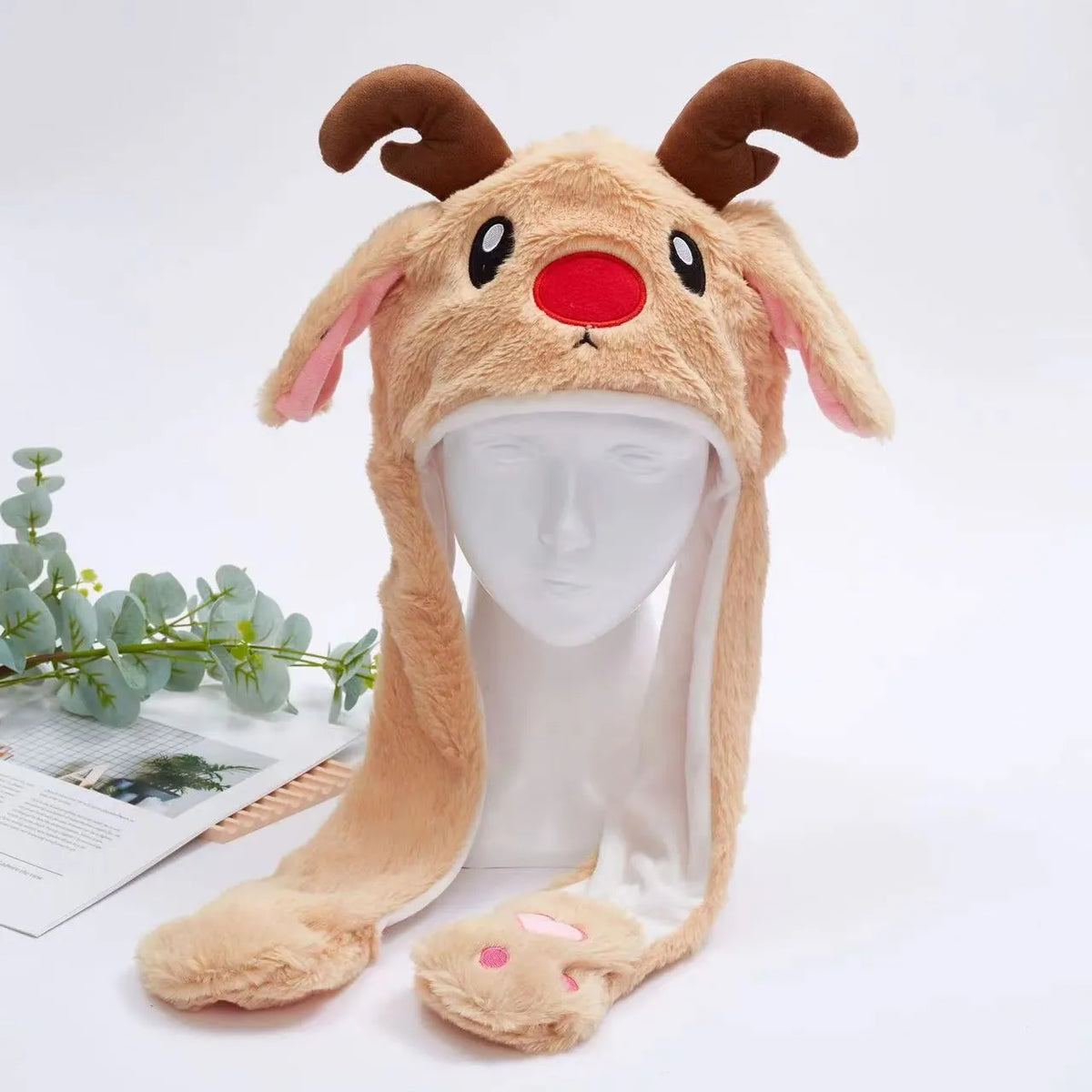 Plush Hat Press To Activate Moving Ears