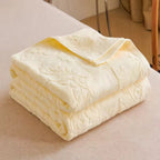 Plush Jacquard Floral Microfiber Throw Blanket