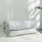 Plush Jacquard Floral Microfiber Throw Blanket