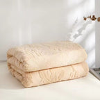Plush Jacquard Floral Microfiber Throw Blanket