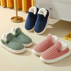 Plush Lined Memory Foam Non-Slip House Slippers