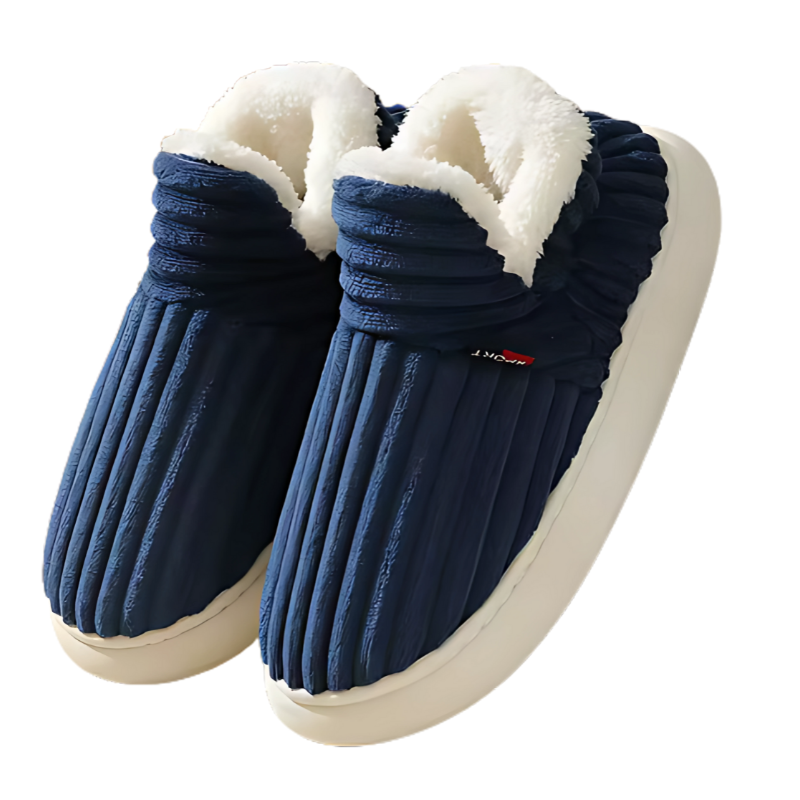 Plush Lined Memory Foam Non-Slip House Slippers