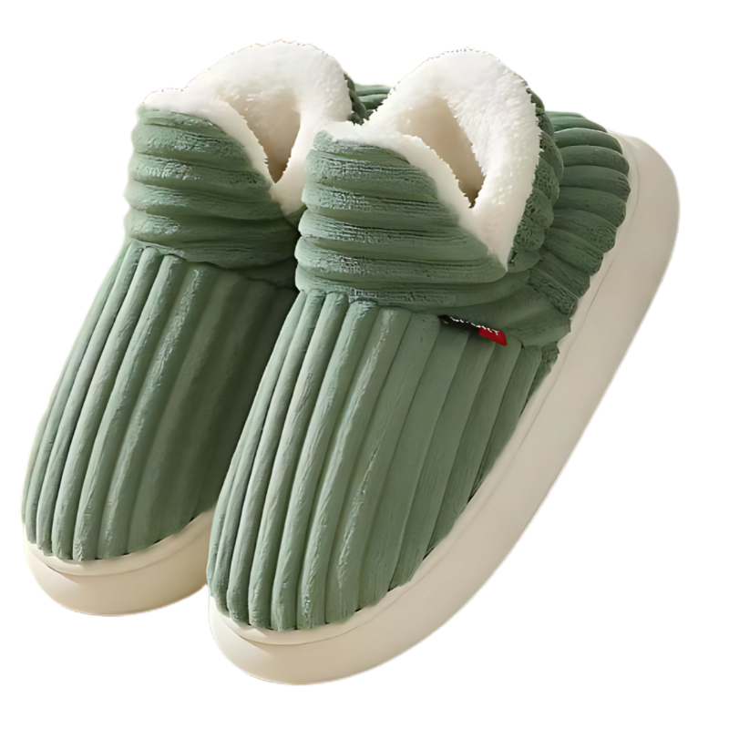 Plush Lined Memory Foam Non-Slip House Slippers