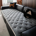 Plush Microfiber Button-Tufted Sofa Cover (Machine-Washable)