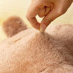 Plush Microfiber & Cotton-Filled Waist Backrest Cushion (Teddy-Shaped)