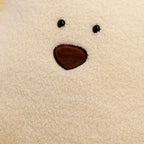 Plush Microfiber & Cotton-Filled Waist Backrest Cushion (Teddy-Shaped)