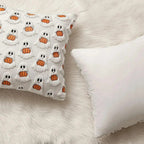 Plush Microfiber Machine-Washable Pumpkin Cushion Cover (18x18 in)