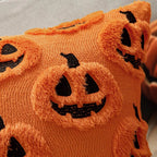 Plush Microfiber Machine-Washable Pumpkin Cushion Cover (18x18 in)