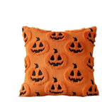 Plush Microfiber Machine-Washable Pumpkin Cushion Cover (18x18 in)
