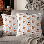 Plush Microfiber Machine-Washable Pumpkin Cushion Cover (18x18 in)
