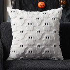 Plush Microfiber Machine-Washable Pumpkin Cushion Cover (18x18 in)
