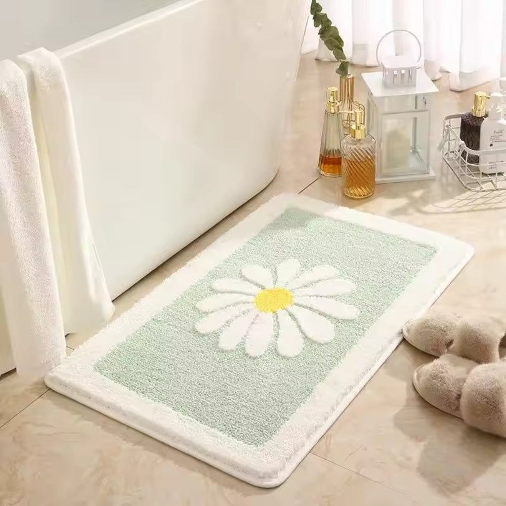 Plush Microfiber Non-Slip Bath Mat (Machine Washable)