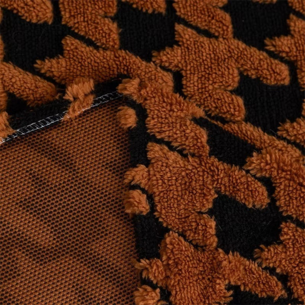 Plush Microfiber Non-Slip Houndstooth Sofa Cover