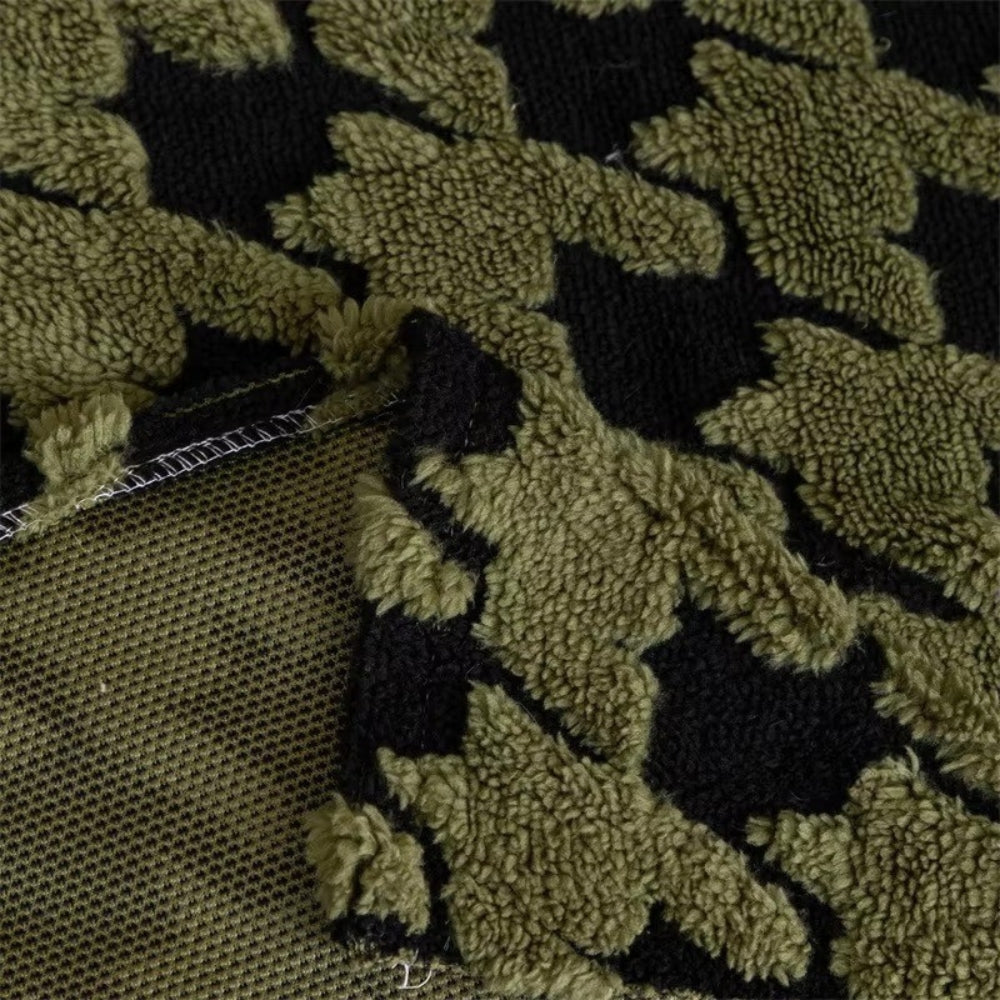 Plush Microfiber Non-Slip Houndstooth Sofa Cover