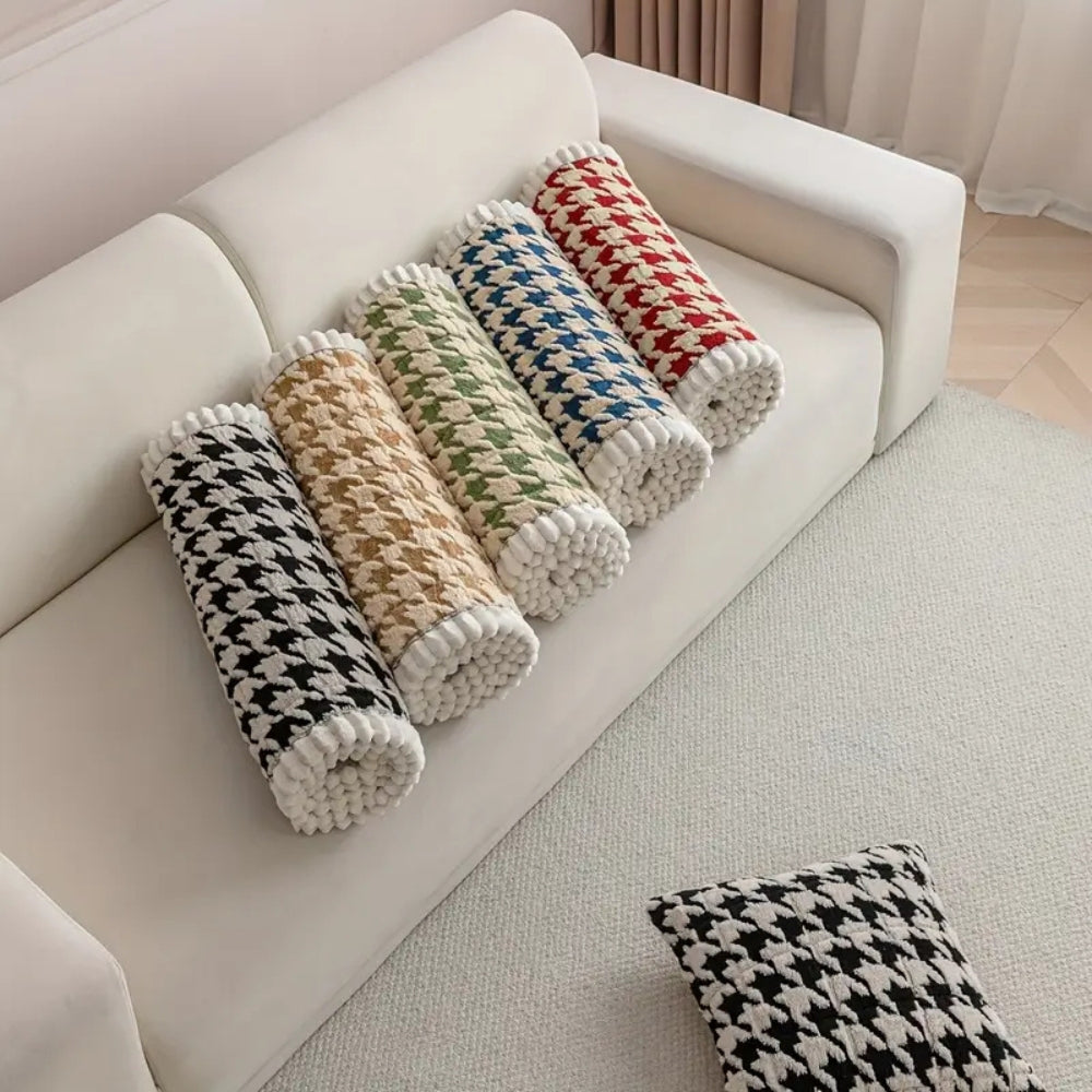 Plush Microfiber Ruffle-Trim Non-Slip Sofa & Cushion Cover (Machine Washable)