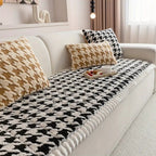 Plush Microfiber Ruffle-Trim Non-Slip Sofa & Cushion Cover (Machine Washable)