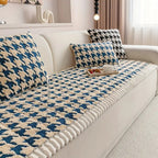 Plush Microfiber Ruffle-Trim Non-Slip Sofa & Cushion Cover (Machine Washable)
