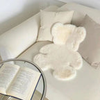 Plush Microfiber Teddy-Shaped Rug (Machine Washable)