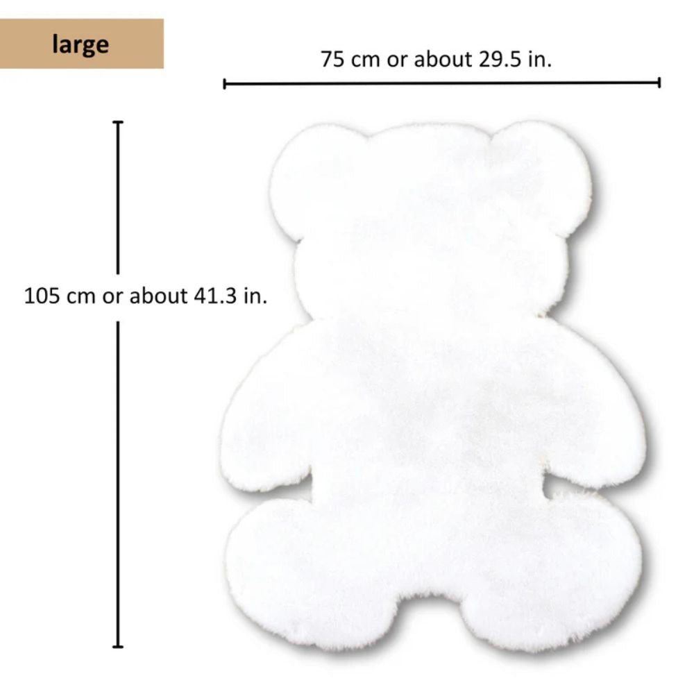 Plush Microfiber Teddy-Shaped Rug (Machine Washable)