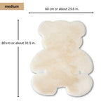 Plush Microfiber Teddy-Shaped Rug (Machine Washable)