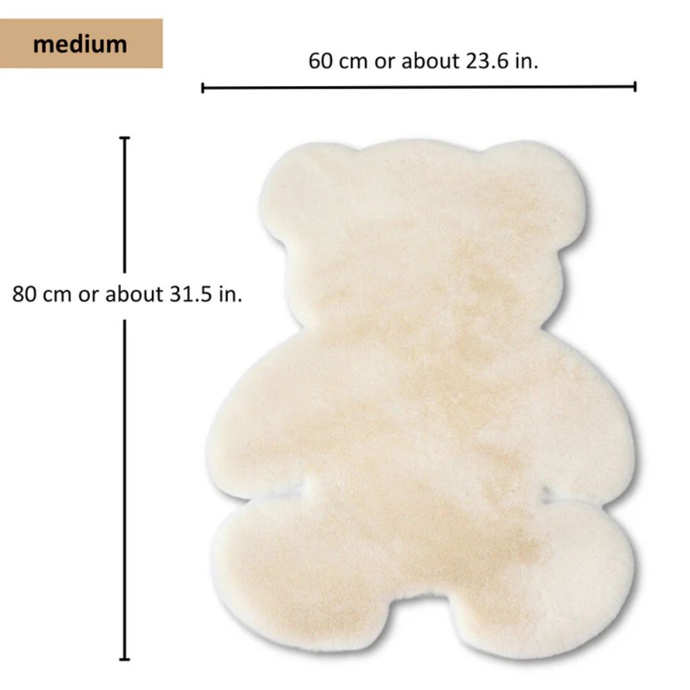 Plush Microfiber Teddy-Shaped Rug (Machine Washable)