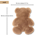 Plush Microfiber Teddy-Shaped Rug (Machine Washable)
