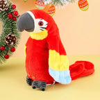 Plush Parrot Toy Button-Activated Counting & Talking