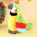 Plush Parrot Toy Button-Activated Counting & Talking
