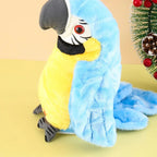 Plush Parrot Toy Button-Activated Counting & Talking