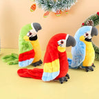 Plush Parrot Toy Button-Activated Counting & Talking