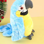 Plush Parrot Toy Button-Activated Counting & Talking
