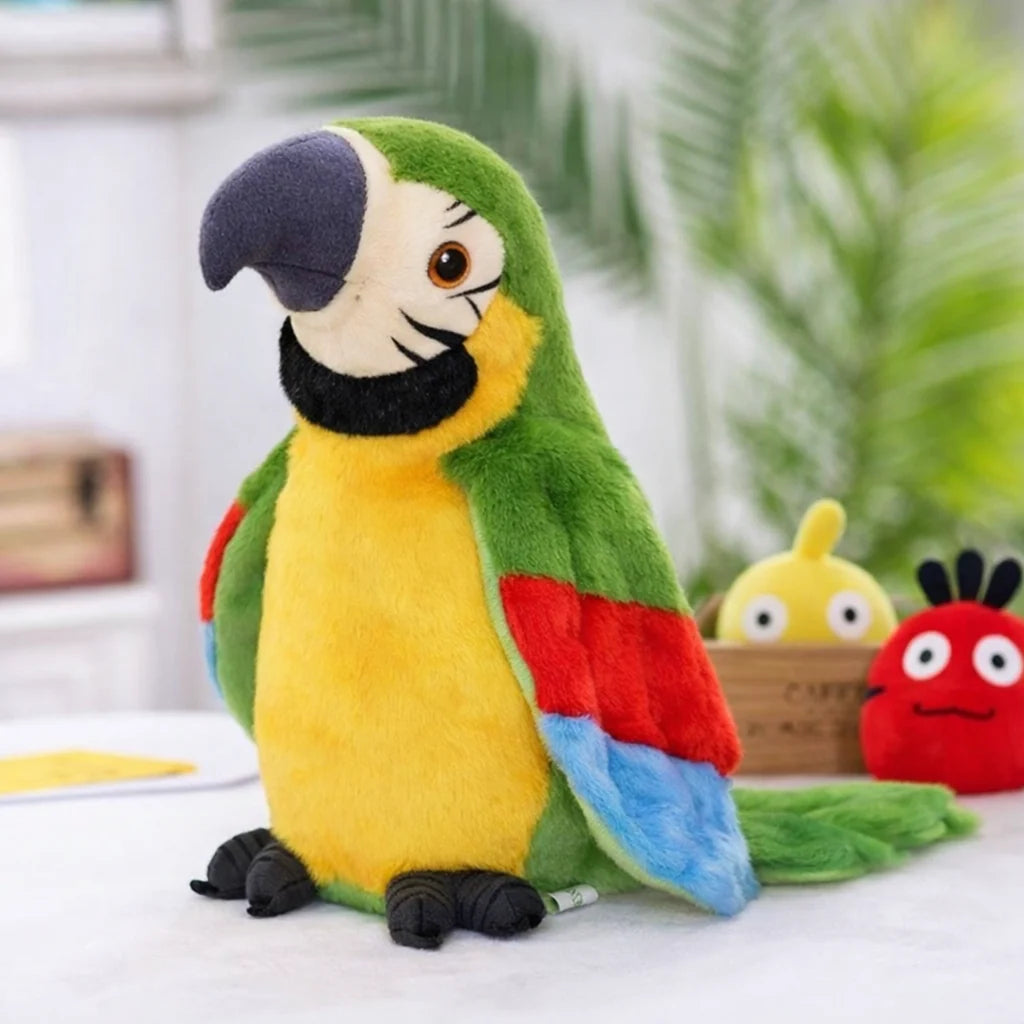 Plush Parrot Voice Repeater Child-Safe