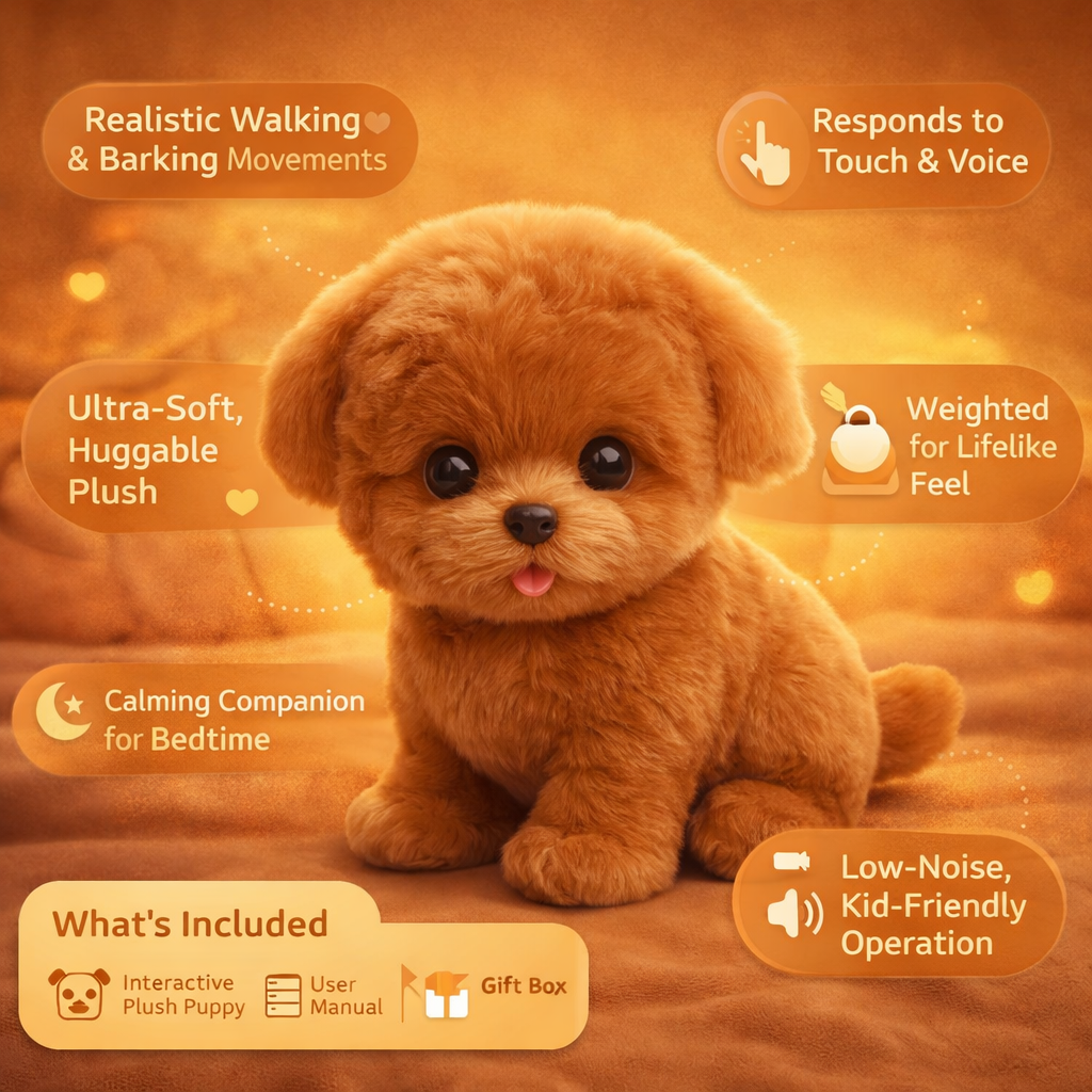 Plush Puppy Touch-Activated Walking & Barking