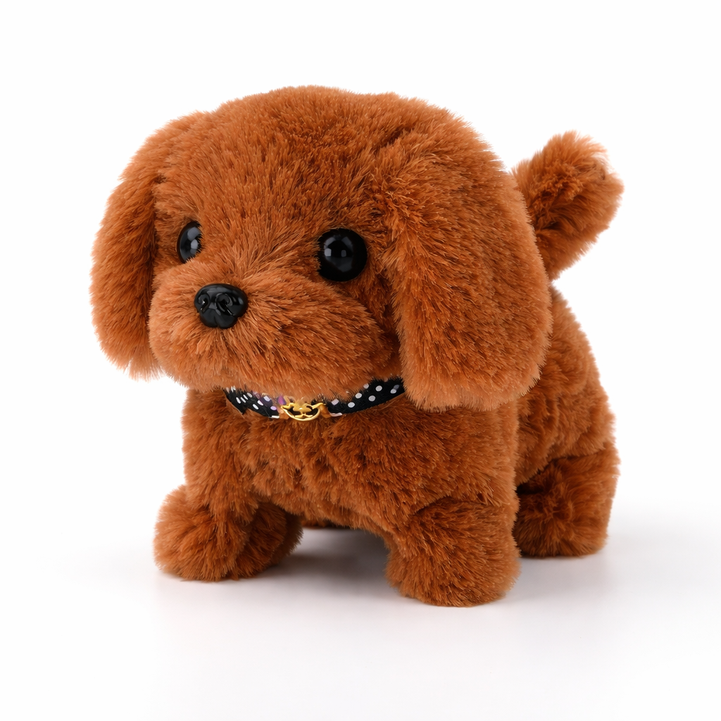 Plush Puppy Toy Walking Motion & Barking Sounds