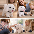 Plush Puppy Toy Walking Motion & Barking Sounds