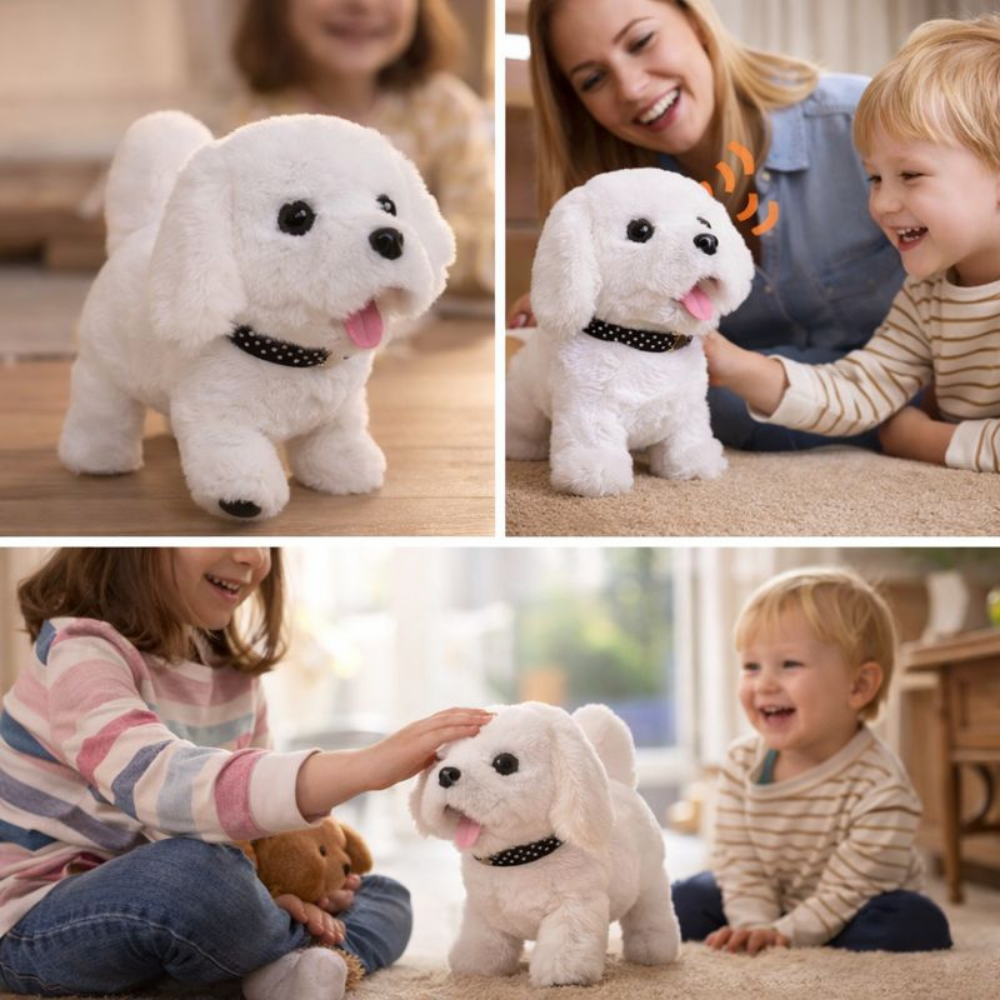 Plush Puppy Toy Walking Motion & Barking Sounds