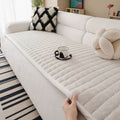 Plush Quilted Microfiber Sofa Cover (Machine Washable)