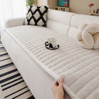 Plush Quilted Microfiber Sofa Cover (Machine Washable)