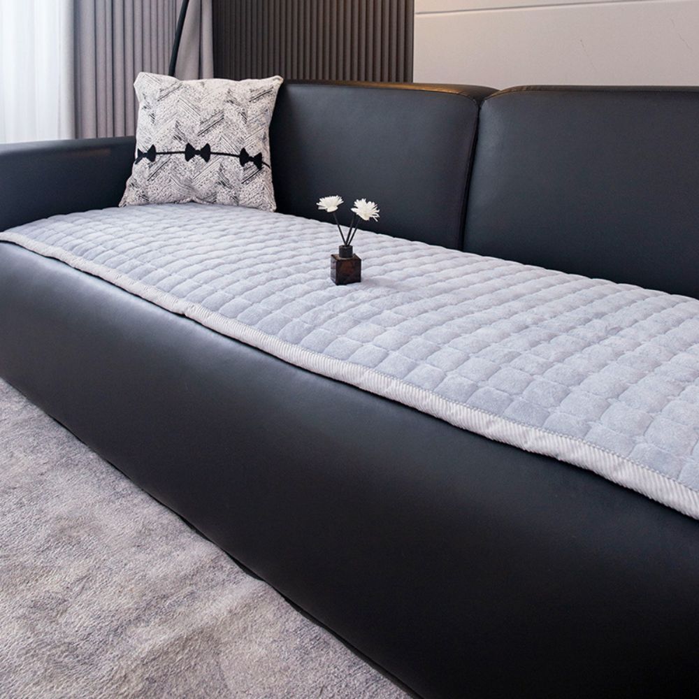 Plush Quilted Microfiber Sofa Cover (Machine Washable)