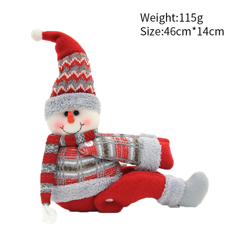 Plush Reindeer Soft Plush Antlers & Red-Gray Cardigan