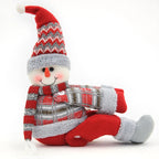 Plush Reindeer Soft Plush Antlers & Red-Gray Cardigan