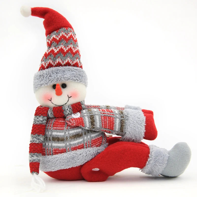 Plush Reindeer Soft Plush Red-Gray Cardigan