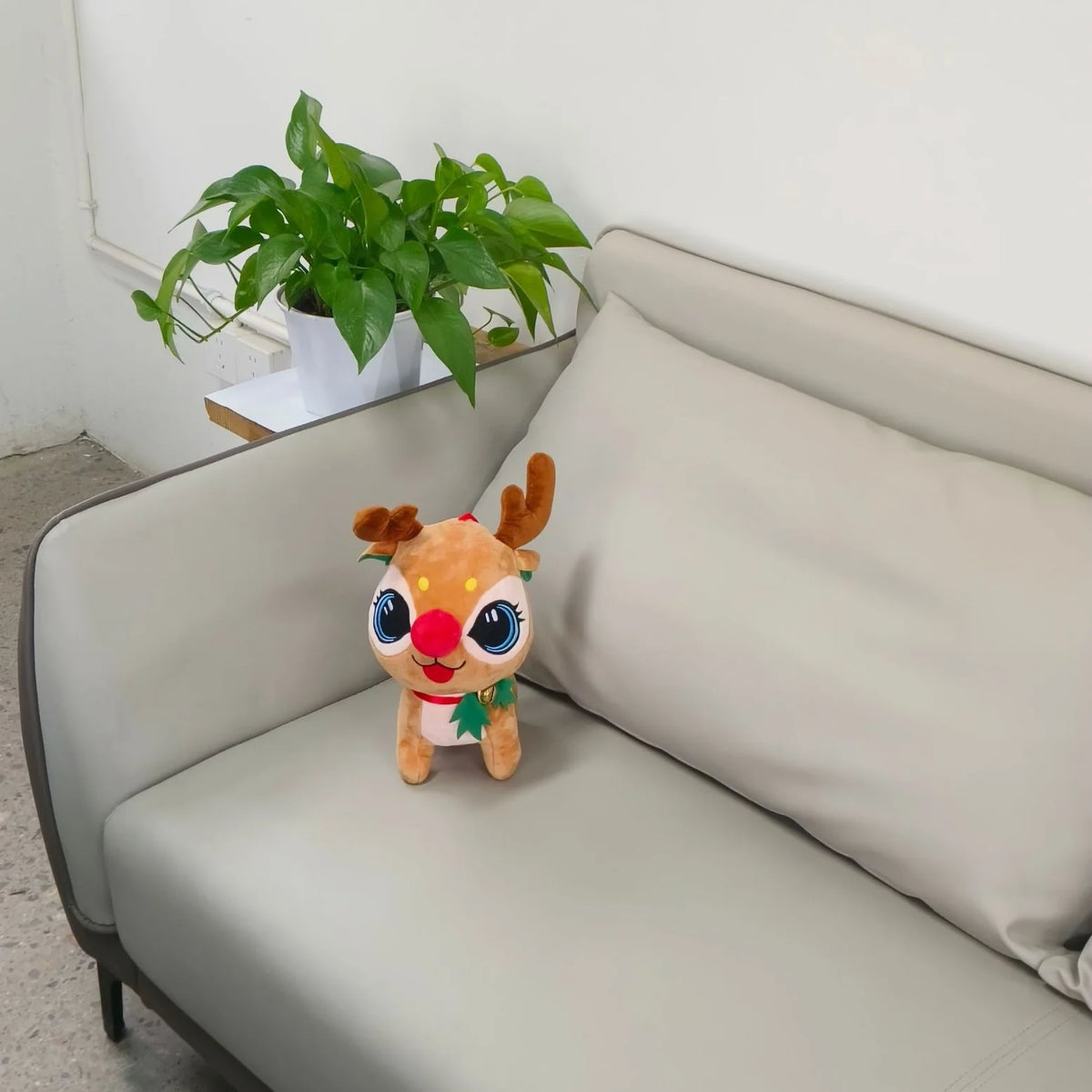 Plush Reindeer Toy Christmas Hat Child-Safe