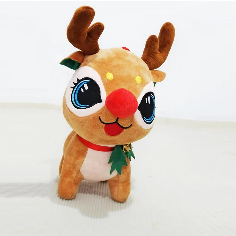 Plush Reindeer Toy Christmas Hat Child-Safe