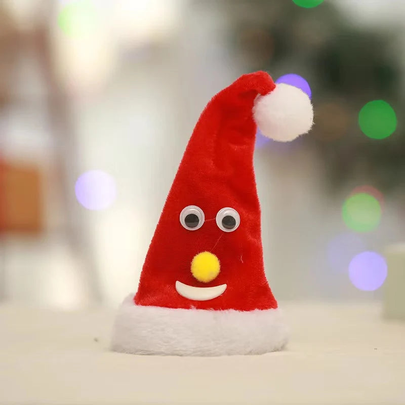 Plush Santa Figure Soft Fabric Jingle Bells