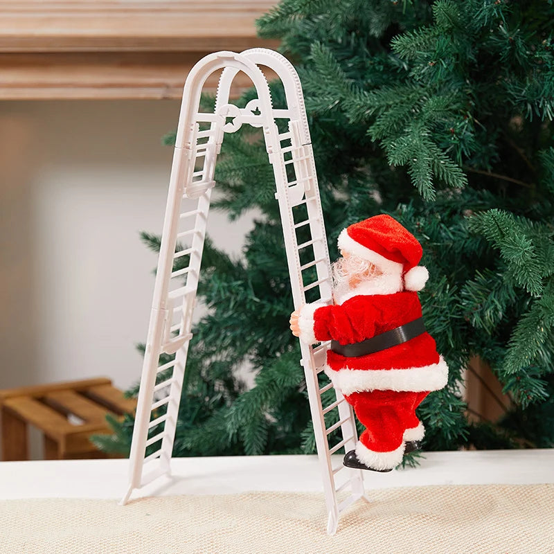 Plush Santa Figure Soft Fabric Jingle Bells