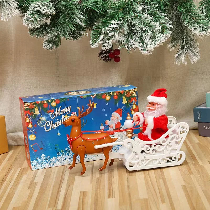 Plush Santa Figure Soft Fabric Jingle Bells